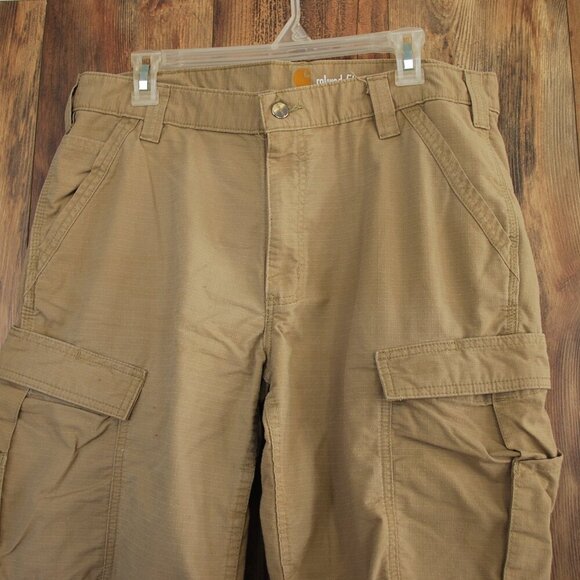 Carhartt Relaxed Fit Khaki Chino Cargo Shorts Men's 36 - Picture 3 of 5
